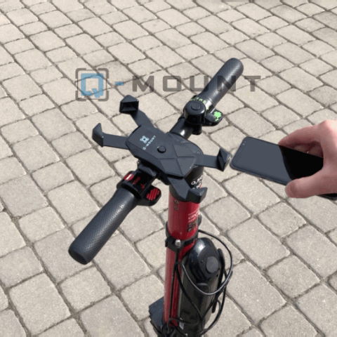 Q-MOUNT Phone Holder For Riders of bike, e-scooter, bicycle, stroller
