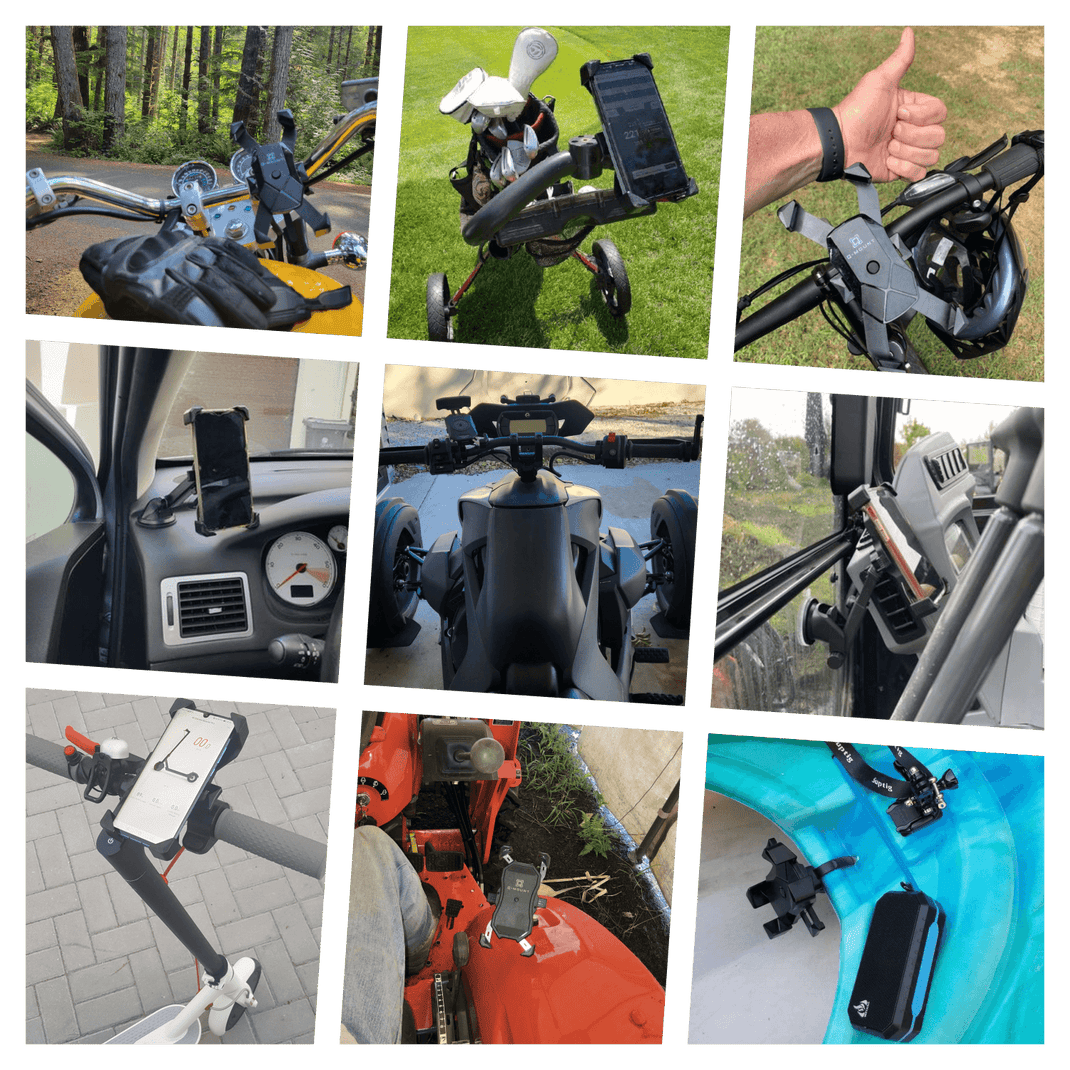 Q-MOUNT Phone Holder For Riders of bike, e-scooter, bicycle, stroller