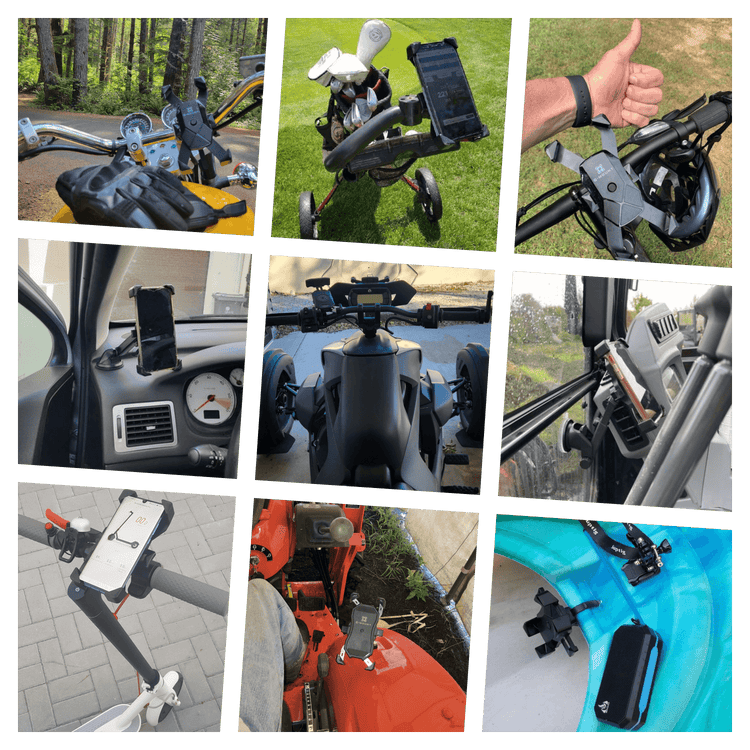 QMOUNT Phone Holder For Riders of bike, escooter, bicycle, stroller