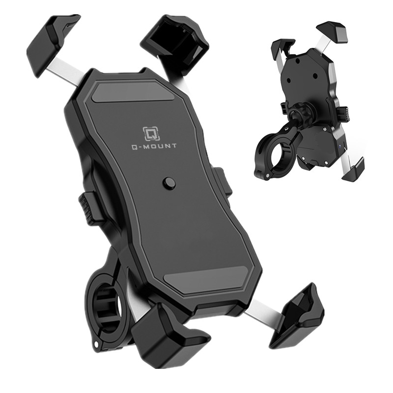 Bike & Motorcycle Phone Mount - For iPhone 14 (13, Xr, SE, Plus/Max),  Samsung Galaxy S22 or any Cell Phone - Universal Handlebar Holder for ATV